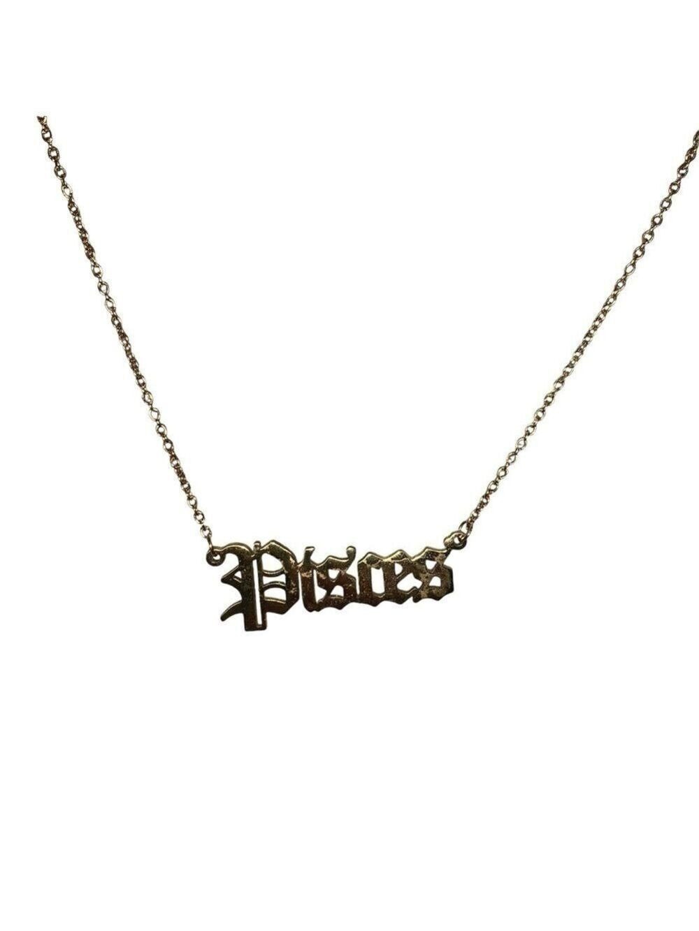 Pisces Zodiac Necklace Goldtone NWT